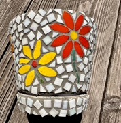 Floral flower pot